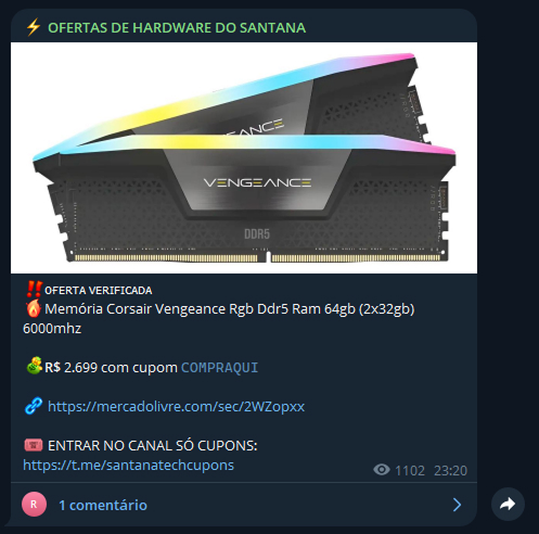 Componente de PC em promoção