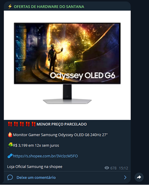 Produto em oferta geral do dia